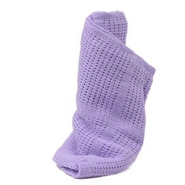 DUDU N GIRLIE Cot Blanket - 100% Pure Cotton Extra Soft Cellular Nursey Baby Toddler Blanket – All Season Blanket Travel Cot/Cot Bed - (100 x 150 cm, Purple)