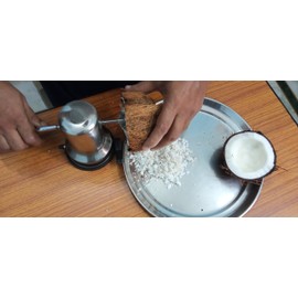 Stainless Steel Coconut Scraper with Vacuum Base, Coconut Grater Machine, Coconut Crusher Manual Hand Roller, Stainless Steel Coconut Scrapper Shredder Cutter, Manual Coconut Scraper, Coconut Chopper