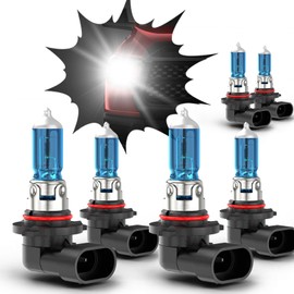 XICNMOYGS Fit for 1999-2010 Grand Cherokee 9005 9006 High & Low Beam Halogen Headlight Bulbs & 9145 Fog Light Bulbs, 12V 55W, Super Bright, Ultra - High Performance Bulbs Combo Kit, Pack of 6