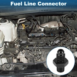 A ABSOPRO Male Flare Reducer Hose Fitting Adapter TF-AN4-1/8 NPT Fuel Line Connector Aluminum Black