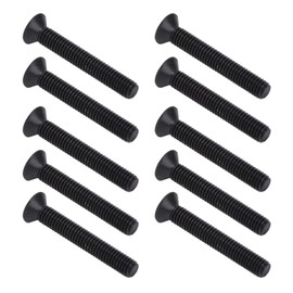 Marhynchus Pack of 50 M3 Countersunk Screws, Mounting Parts Set, DIN 965 Black Galvanised Countersunk Screw, Machine Screw Assortment Kit (M3 x 20)