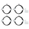 sourcing map 4 Pcs Adjustable Pipe Bracket Clamp, 4"(102mm) Wall