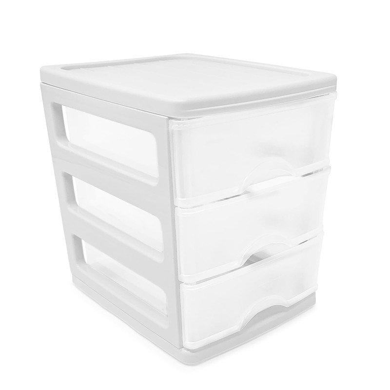 Plastic Desktop Storage Unit with Drawers, Stationary Arts Drawer Desktop