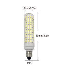 Edearkar 15W E11 LED Bulb Dimmable 136LEDs 150W Halogen Bulbs Equivalent, 1500lm, 110V, Natural light 4000K, E11 Base, Dimmable LED Candelabra Lamp for Home Light, 4-Pack