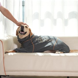 Dog Surgery Recovery Suit Onesie Prevent Licking Wounds with Zip Dog Recovery Suits Air Permeability Soft and Skin-friendly Fabric Dog Recovery Suit Female Male Stretchy and Non-binding Grey L