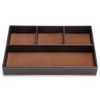 BTSKY 4 slots Desk Drawer Organizer, PU Leather Drawer Storage