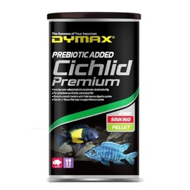 Dymax Cichlid Premium Sinking Pellets 2mm Prebiotic Added Aquarium Fish Food (6.35 Oz Jar)