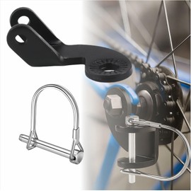 Bike Trailer Hitch - 12.2 MM Steel Coupler Attachment Compatible with Burley Bee & Older Models, Works with Disc Brakes (135°)