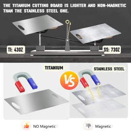 FIVOSE Titanium Cutting Board for Kitchen, Large 100% Pure Cutting Board for Camping, Non Toxic, Double-Sided for Meat/Fruit/Vegetable, Dishwasher Safe & Handwasher Clean, Durability, 12" x 18"