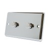 AET CPC2GDIM10 Polished Chrome Classical 1000W-10 Amp Double 2 Gang