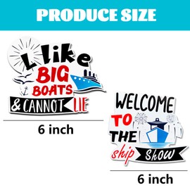 2 Pcs Cruise Door Decorations Magnetic 6 inch Carnival Cruise Door Magnets, Fun Nautical Themed Decorative Magnets for Cruise Ship Cabin Doors, Car, Fridge and Metallic Surfaces