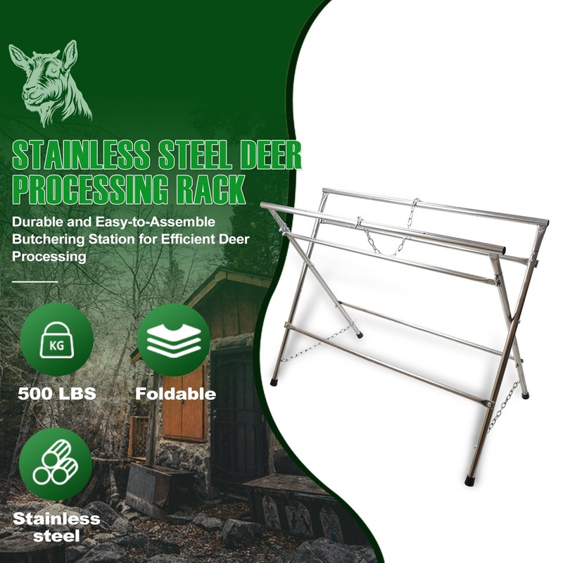 Smarkey Deer Game Hunting Hoist Processing Rack Stand, Skinning Station