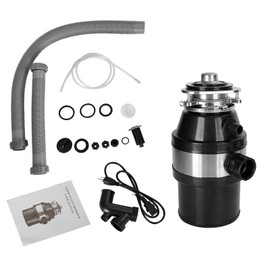 Topteng Garbage Disposal 3/4 HP 2800 RPM Under Sink Kitchen Food Waste Disposer w/Plug