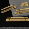 QOGRISUN 5-Pack Solid Brass Cabinet Pulls Back Plates, Rectangle Cabinet