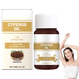 Cyperus Rotundus Oil, Cyperus Rotundus Oil for Hair Removal, 100% Pure Cyperus Oil Hair Inhibitor, Decrease Hair Growth-With Dropper, Natural Body Hair Reduction, Moisturizing and Nourishing