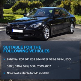 Seitenspiegel Abdeckkappen Links und Recht Ersatz für 5er E60 E61 6er E63 E64 Autozubehör Teil# 51167078359 51167078360 Schwarz