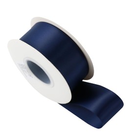 Mayree Navy Blue Satin Ribbon 1-1/2 Inch Blue Ribbon for Crafts Dark Blue Ribbon for Gift Wrapping Thick Ribbon for Wedding Decor Hair Bows Party Favor Flower Bouquet, 25 Yards