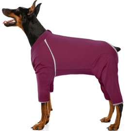 Hjyokuso Dog Bodysuit After Op, Dog Pyjamas with Zip for Small Medium Large Dogs, Wound Protection Suits for Dogs, Anti-Wound Licking Surgical Body Dogs, E-Collar Alternative for Dogs