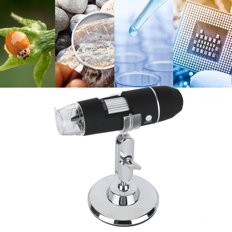 USB Microscope 8LED 1000X 640x480P Microscope with Stand for Android