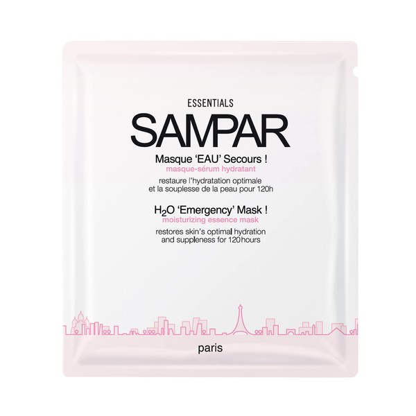 Sampar - H2O 'Emergency' Mask - Moisturizing and Hydrating Hydrogen Serum Mask - ALL SKIN TYPES - Made in Korea (10 Pack)