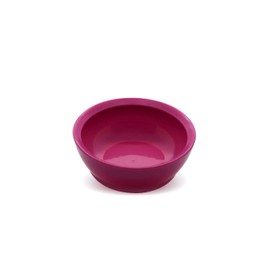 CaliBowl Non-Spill Plastic Bowl Set - 12oz Reusable Kitchen Bowls with Concave Inner Lip and Non-Slip Base - For Serving, Snacking, Dips and Side Dishes - Set of 4 - Hibiscus Pink