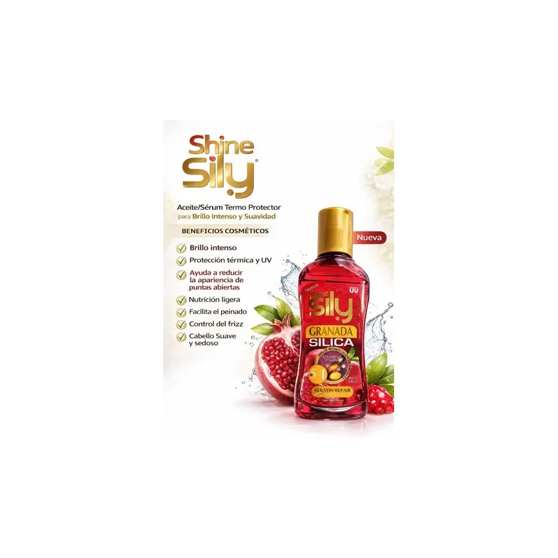 Aceite Capilar Con Sílica Y Granada Termoprotector 5 En 1
