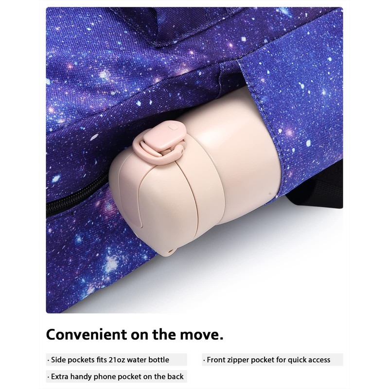 HotStyle TRENDYMAX Galaxy Printed School Backpack, Purple