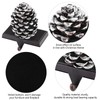 MCEAST 2 Pack Christmas Stocking Holders Pinecone with Snowflake Christmas