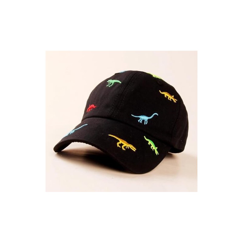 J.B.things Cap, Kids, Boys, Girls, Unisex, Soft, Colorful Dinosaur, Black