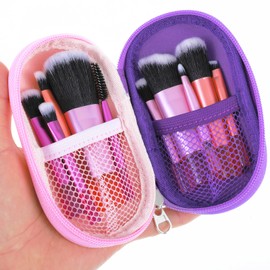 Oruola Travel Makeup Brush Set,10pcs Mini Makeup Brushes with Brush Pouch,Make up Brush Sets for Women,Makeup Brush Set for Foundation, Eyeshadow, Blush, Powder, Highlight, Contour & Concealer