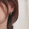 Gold&Deer 14K Goldfield Daily One-Touch Ring Earrings s (15mm) White