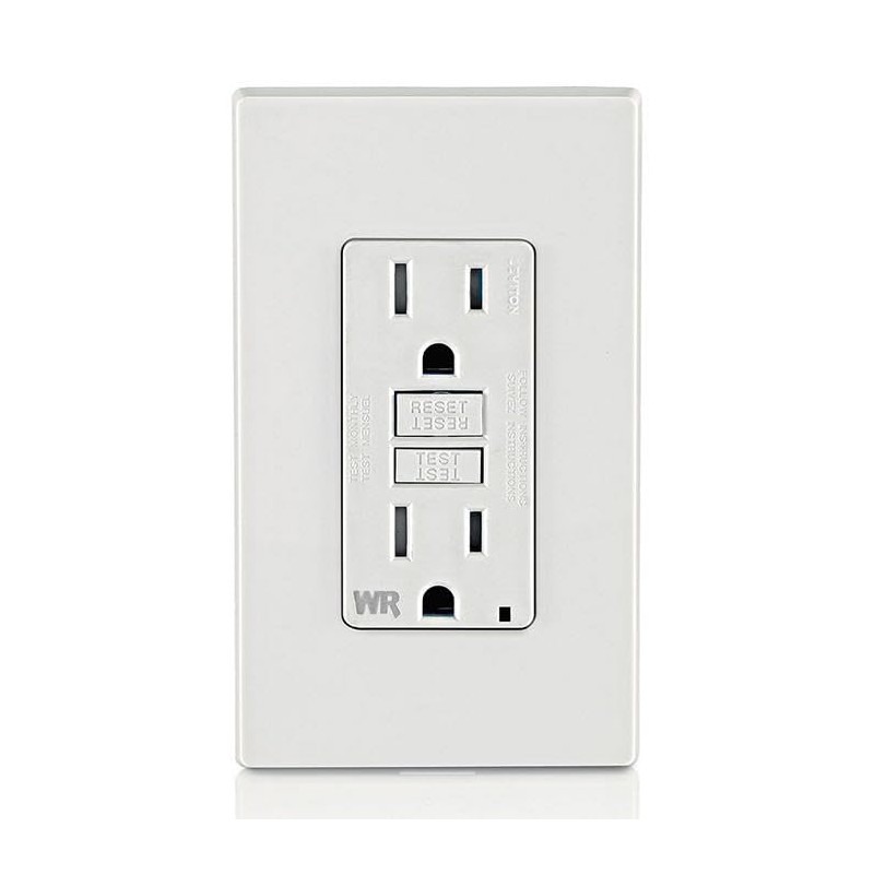 Leviton GFCI Weather-Resistant Outlet, 15 Amp, Self Test, Tamper-Resistant with