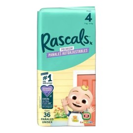 Pañales Rascal Friends Etapa 4 Unisex 144 Piezas 7 A 12 Kgs Género Sin género Talla Grande (G)