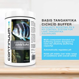 Continuum Aquatics Basis Tanganyika Cichlid Buffer – Alkalinity Boosting pH and KH Control System for Lake Tanganyika Aquariums, 1000-g