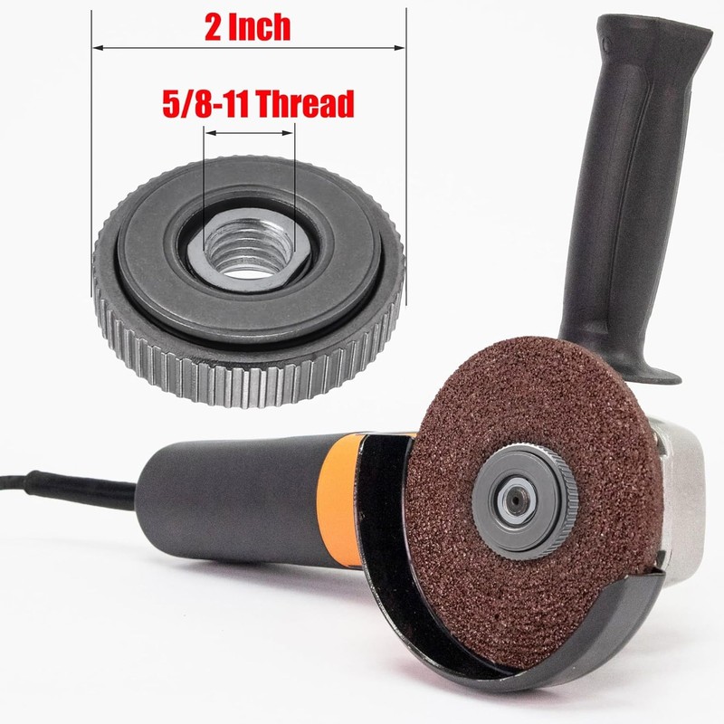 Yakamoz 5/8"-11 Grinder Nut, Self-Locking Quick Release Fast Locking Nut