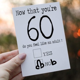 60th Funny Birthday Card - 60 Sixty Now You're 60 C187
