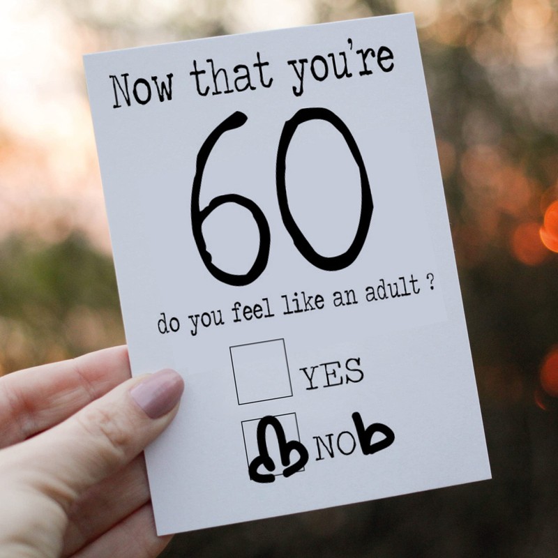 60th Funny Birthday Card - 60 Sixty Now You're 60