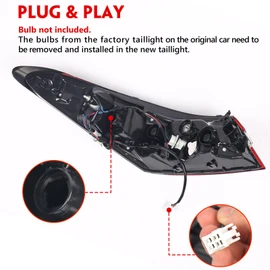 Huray Tail Light Assembly for Toyota Camry 2018-2020 LE L SE Tail Lamp Replacement 81560-06720 Passenger Side (Right)
