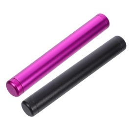 Kisangel 2pcs Metal Tube Container Joint Cases Portable Aluminum Alloy Waterproof Storage Tube Holder Case for Purse Pocket Travel Outdoors