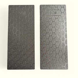 Diamond Sanding Block Set - Grit 80 & 200 | for Tiles, Stone, Marble, Concrete | Hand Sanding Block - Tile Tool 2.0