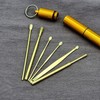 Portable Stainless Steel Ear Pick Set Gold