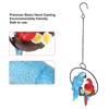 Metal Ring Double Parrot Statue Decorative Resin Perching On Branch