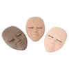 3pcs Eyelash Mannequin Head Lash Extension Training Practice Head with