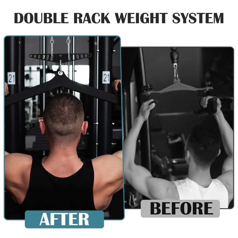 Multi-Grip LAT Pull Down Bar for Home Gym Fitness, Cable