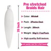 Unionbeauty 26 Inch Pre Stretched Braiding Hair 2 Packs Crochet