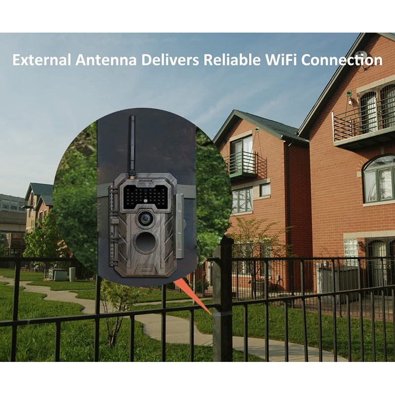 GardePro Trail Camera E7, WiFi Bluetooth, 64MP 1296p Game Camera