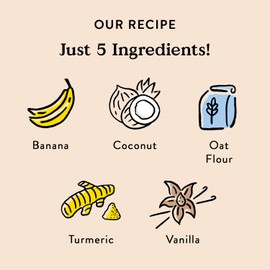 Bocce's Bakery Oven Baked Turmeric Latte Treats for Dogs, Wheat-Free Everyday Dog Treats, Made with Real Ingredients, Baked in The USA, All-Natural Biscuits, Coconut, Vanilla, & Turmeric, 5 oz