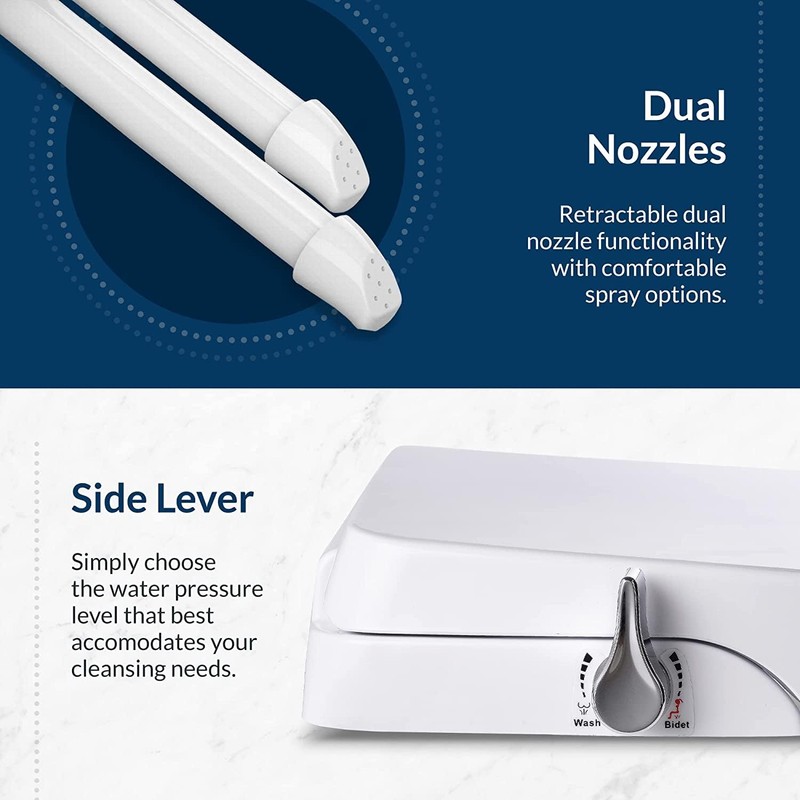 Bio Bidet Slim Zero Non Electric Bidet Toilet Seat Elongated,