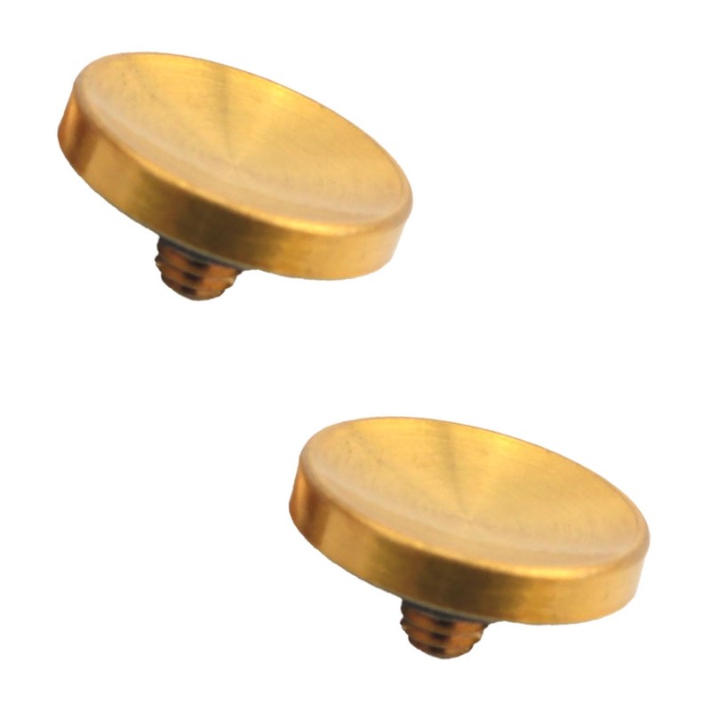 ZZHXSM 2PCS Gold Concave Camera Shutter Buttons 0.43 inch Diameter