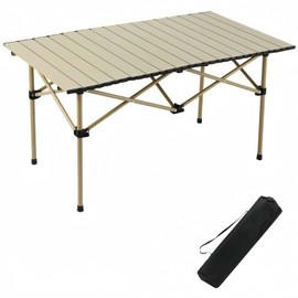 Xajsdlxs Folding Camping Table, Portable Beach Table,with Portable Bag，Suitable for Indoor, Outdoor, Camping, Backyard, Party, Patio, The Yellow Camping Table at The Beach